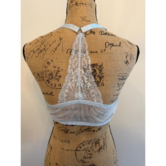 Victoria's Secret Lined Demi Racerback Bra Blue Size 38DD - Picture 2 of 4